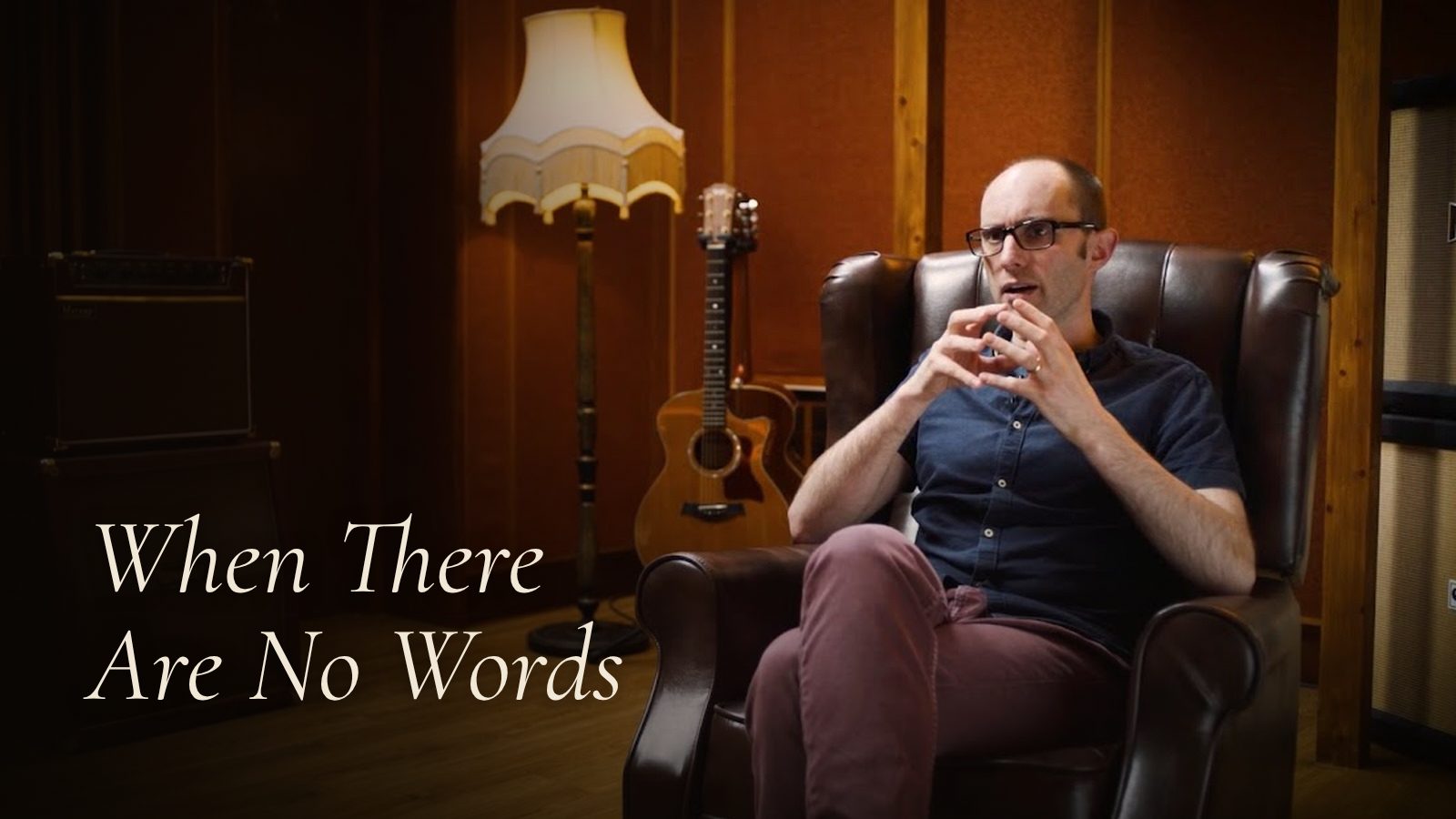 When There Are No Words: Michael J Tinker in a recording studio armchair